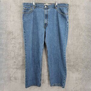 Levis 550 Relaxed Fit Jeans 44x30 Medium Blue Wash Cotton Denim Baggy Taper Plus